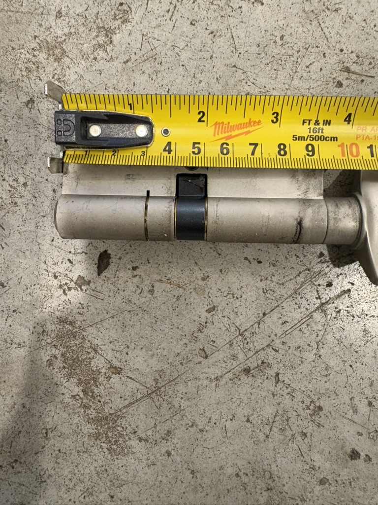 Measured lock cylinder for replacement